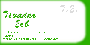 tivadar erb business card